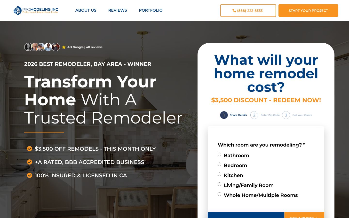 ProModeling landing page screenshot